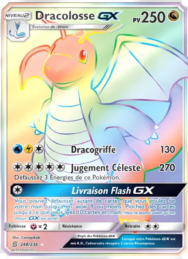 Carte Pokémon Dracolosse GX — Harmonie des Esprits