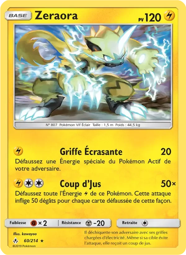 Carte Pokémon Zeraora — Alliance Infaillible