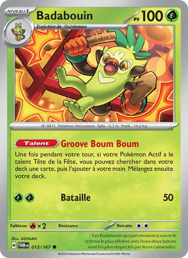Carte Pokémon Badabouin — Mascarade Crépusculaire