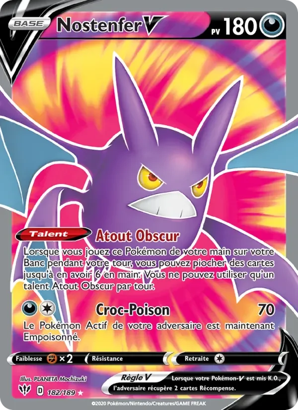 Carte Pokémon Nostenfer V — Ténèbres Embrasées