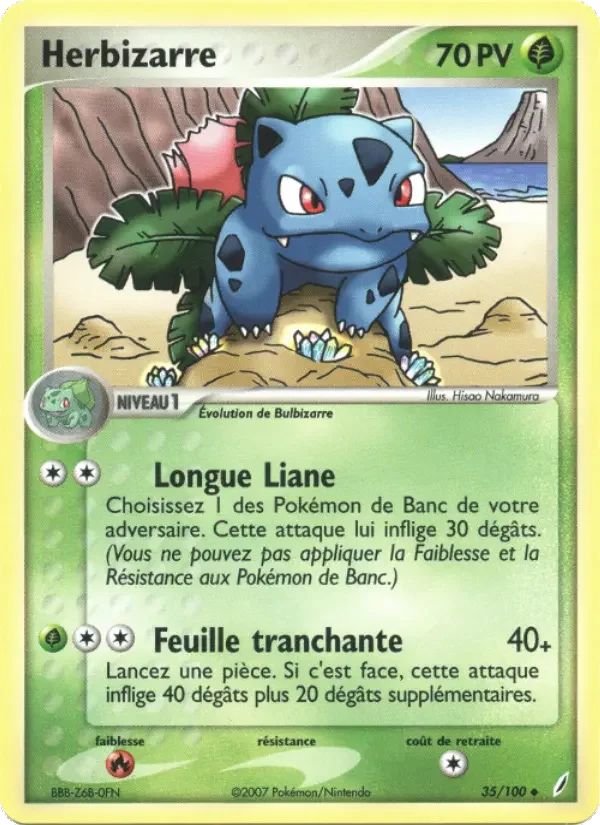Carte Pokémon Herbizarre — Gardiens de Cristal