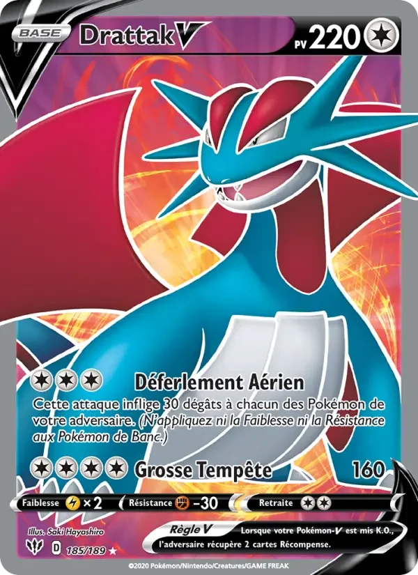 Carte Pokémon Drattak V — Ténèbres Embrasées