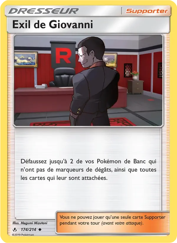 Carte Pokémon Exil de Giovanni — Alliance Infaillible