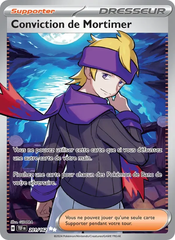 Carte Pokémon Conviction de Mortimer — Forces Temporelles