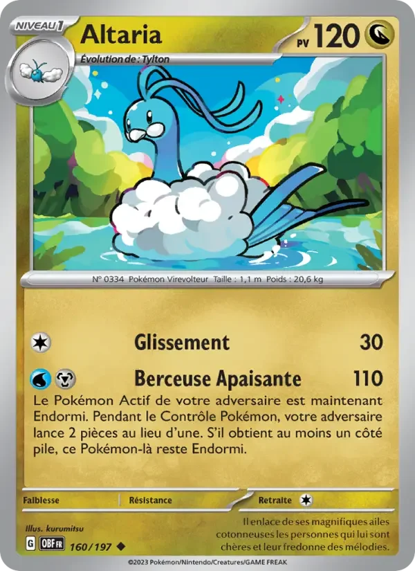 Carte Pokémon Altaria — Flammes Obsidiennes
