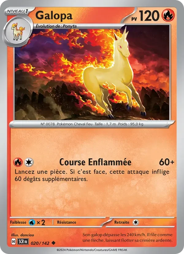 Carte Pokémon Galopa — Couronne Stellaire