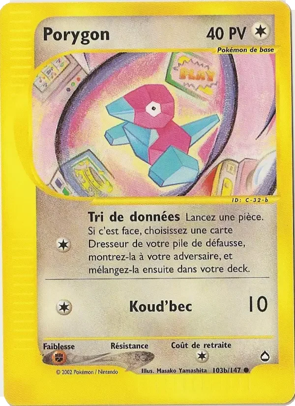 Carte Pokémon Porygon — Aquapolis