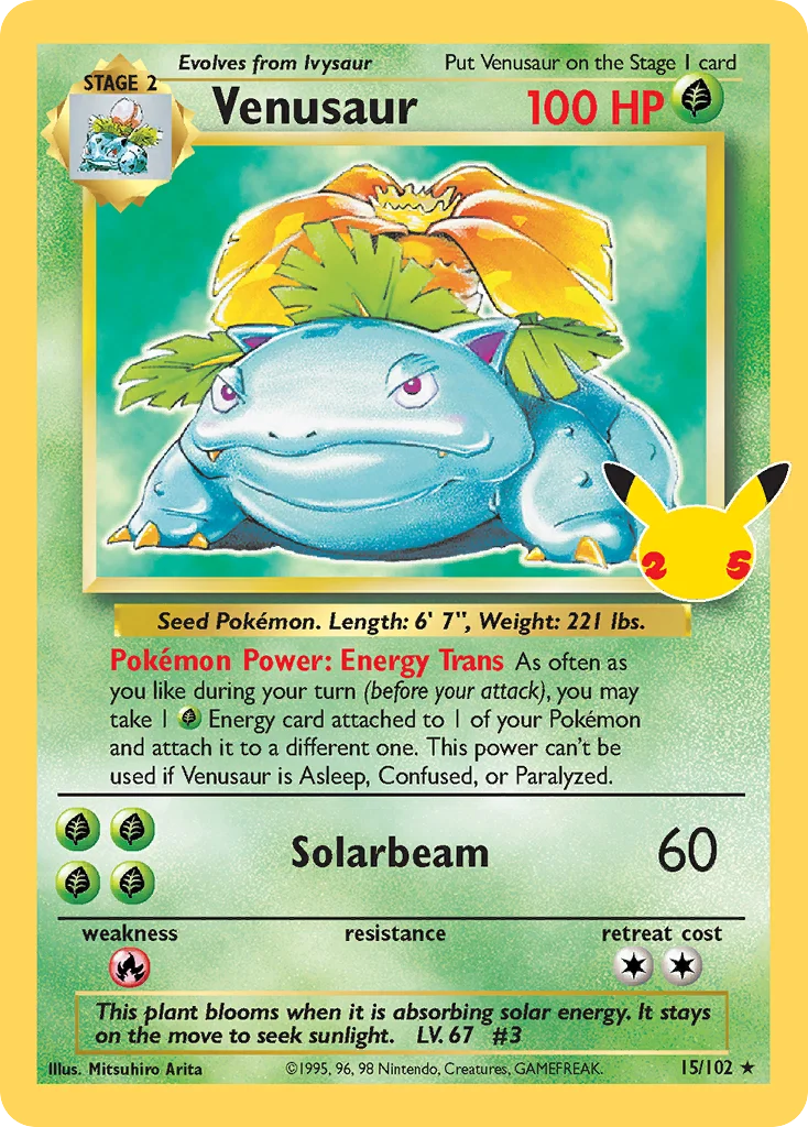 Carte Pokémon Florizarre — Célébrations