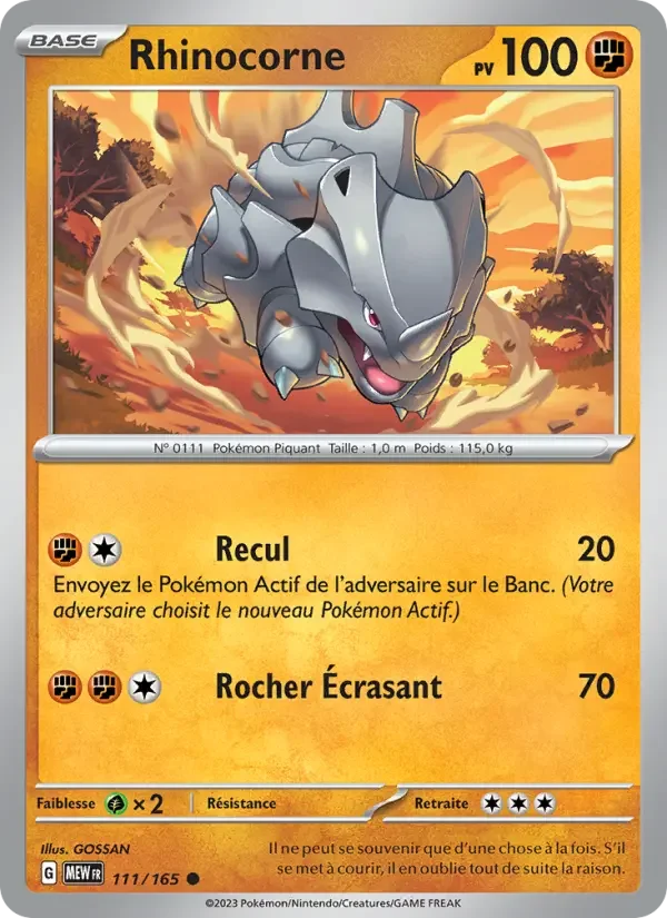 Carte Rhinocorne