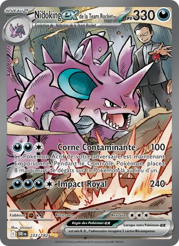 Carte Pokémon Nidoking-ex de la Team Rocket — Rivalités Destinées