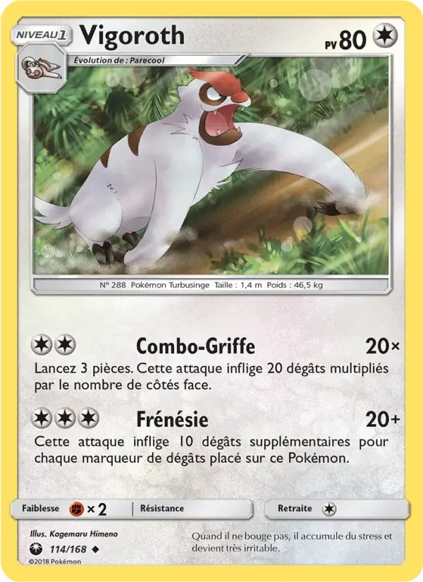 Carte Pokémon Vigoroth — Tempête Céleste