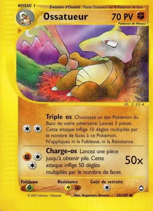 Carte Pokémon Ossatueur — Aquapolis