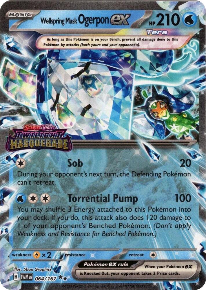 Carte Pokémon Ogerpon Masque du Puits-ex — Mascarade Crépusculaire