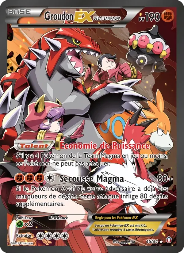 Carte Groudon-EX de la Team Magma