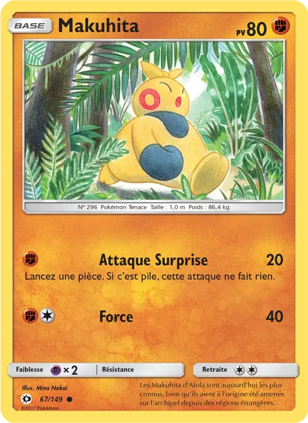 Carte Pokémon Makuhita — Soleil et Lune