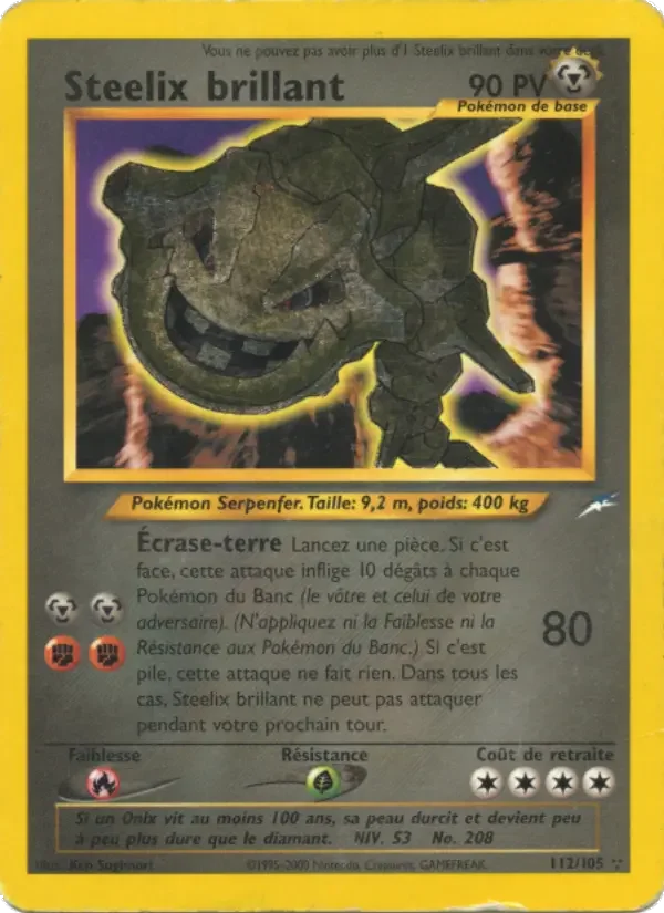 Carte Pokémon Steelix brillant — Neo Destiny