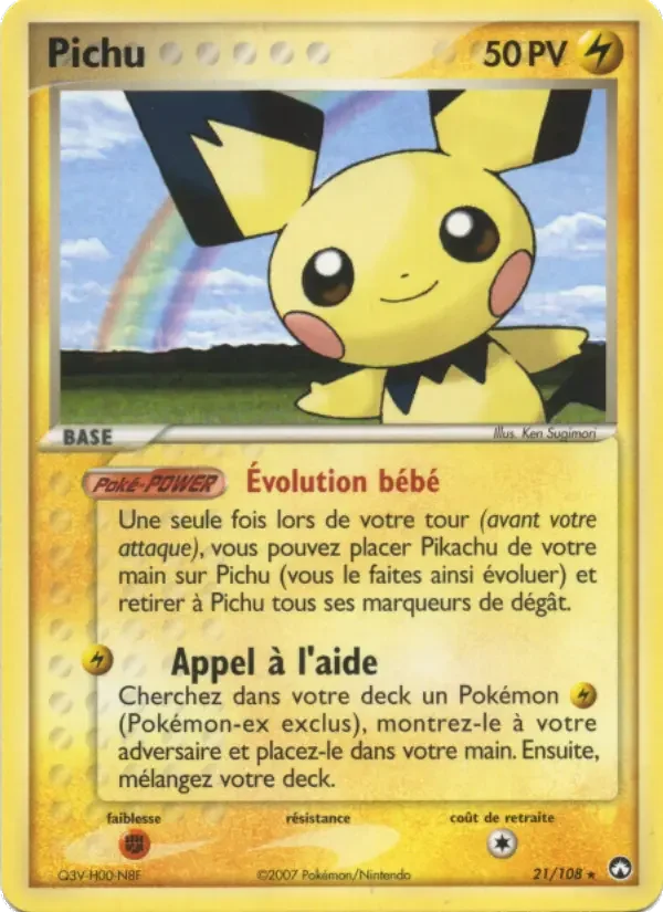 Carte Pokémon Pichu — Gardiens du Pouvoir