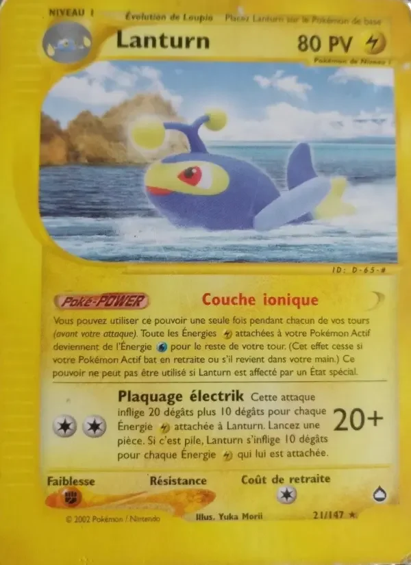 Carte Pokémon Lanturn — Aquapolis
