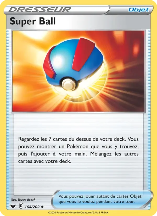 Carte Pokémon Super Ball — Épée et Bouclier
