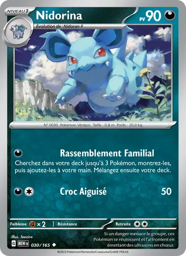 Carte Pokémon Nidorina — Pokémon 151