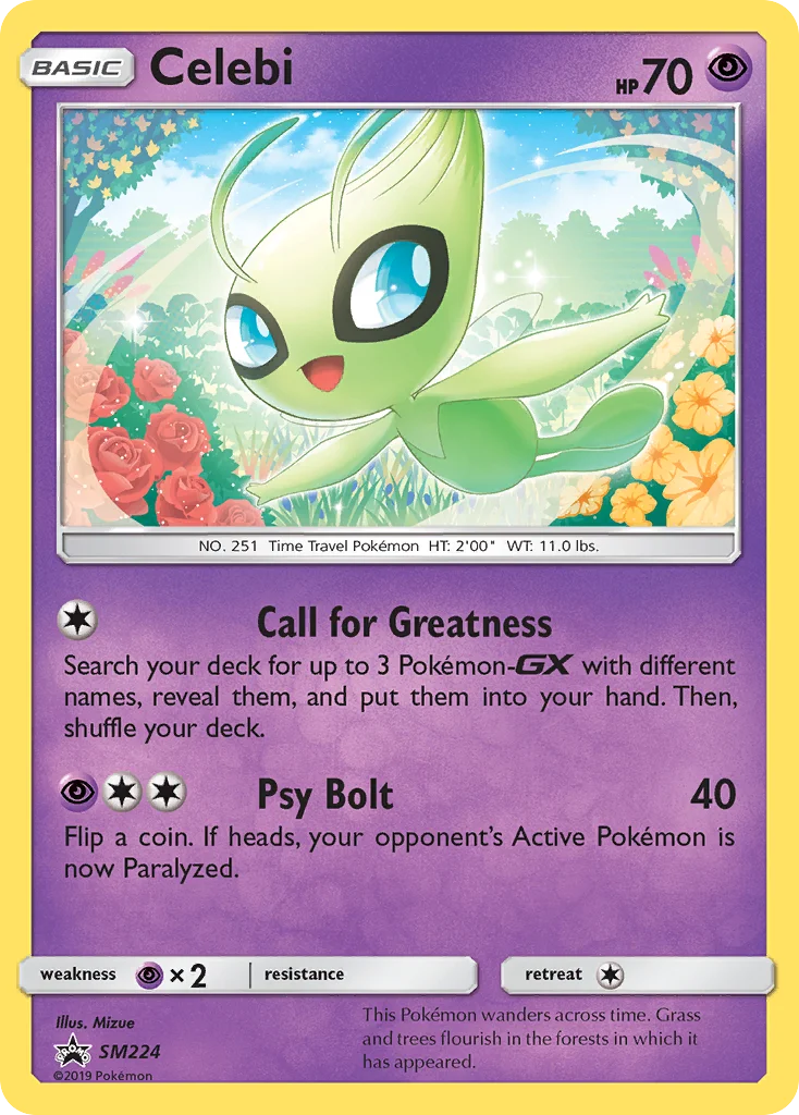 Carte Pokémon Celebi — Promos Soleil et Lune