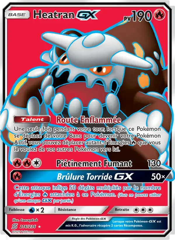 Carte Pokémon Heatran GX — Harmonie des Esprits