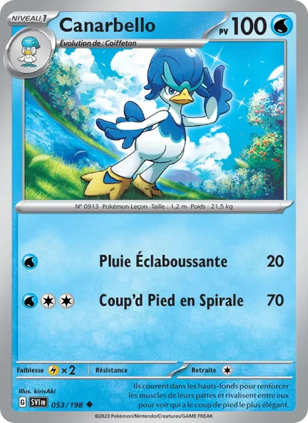 Carte Pokémon Canarbello — Écarlate et Violet