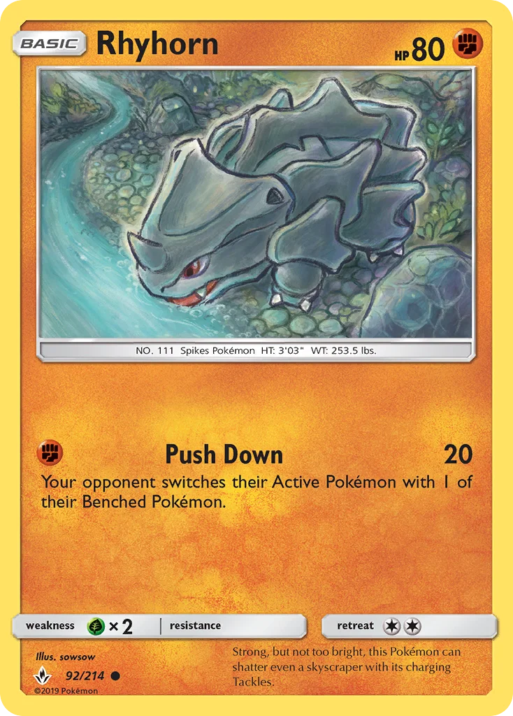 Carte Pokémon Rhinocorne — Alliance Infaillible