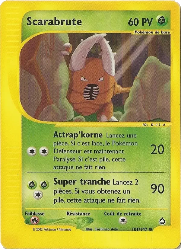 Carte Pokémon Scarabrute — Aquapolis