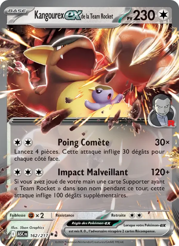 Carte Kangourex-ex de la Team Rocket