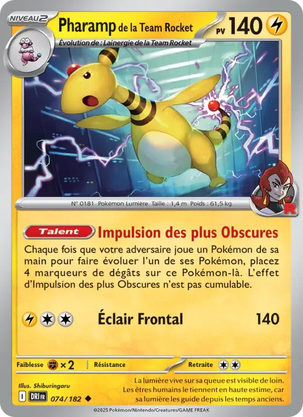Carte Pokémon Pharamp de la Team Rocket — Rivalités Destinées