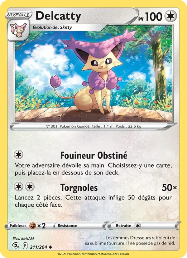 Carte Pokémon Delcatty — Poing de Fusion