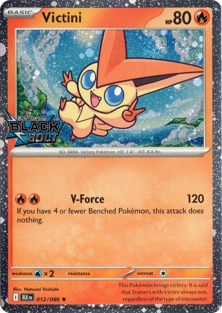 Carte Pokémon Victini — Foudre Noire