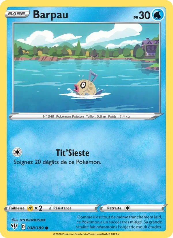 Carte Pokémon Barpau — Ténèbres Embrasées