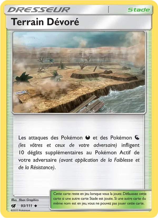 Carte Pokémon Terrain Dévoré — Invasion Carmin
