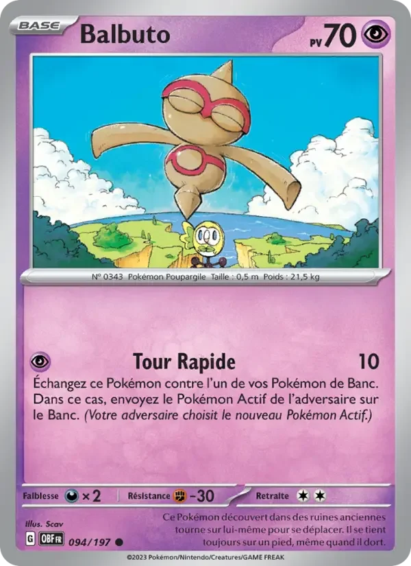 Carte Pokémon Balbuto — Flammes Obsidiennes