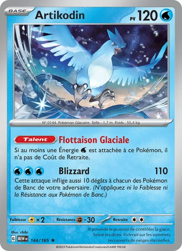 Carte Pokémon Artikodin — Pokémon 151