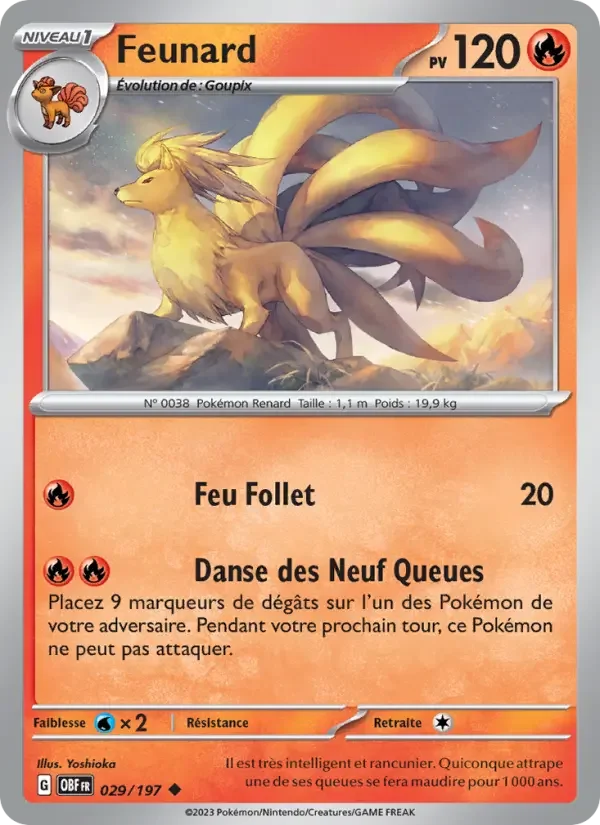 Carte Pokémon Feunard — Flammes Obsidiennes