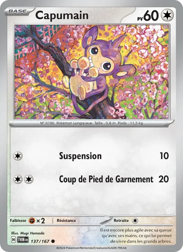 Carte Pokémon Capumain — Mascarade Crépusculaire