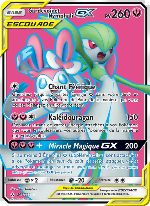Carte Pokémon Gardevoir et Nymphali GX — Alliance Infaillible