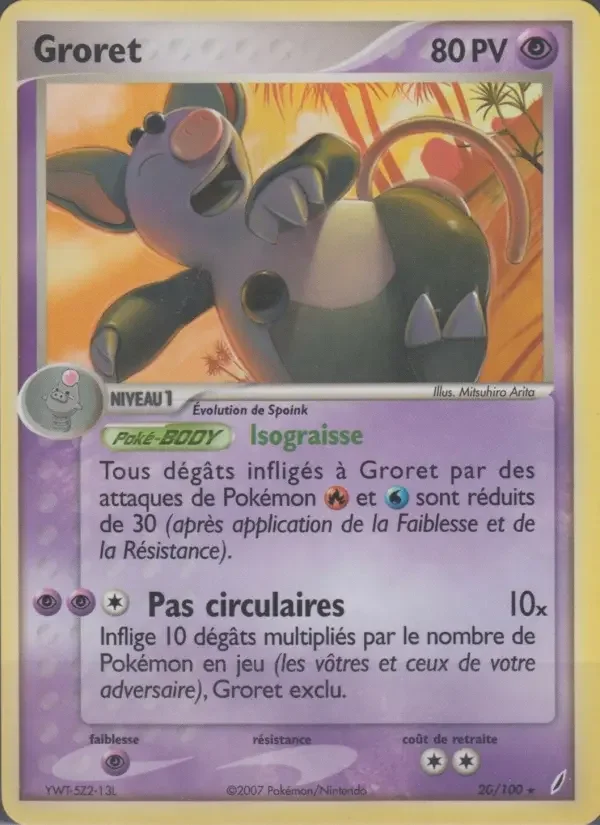 Carte Pokémon Groret — Gardiens de Cristal