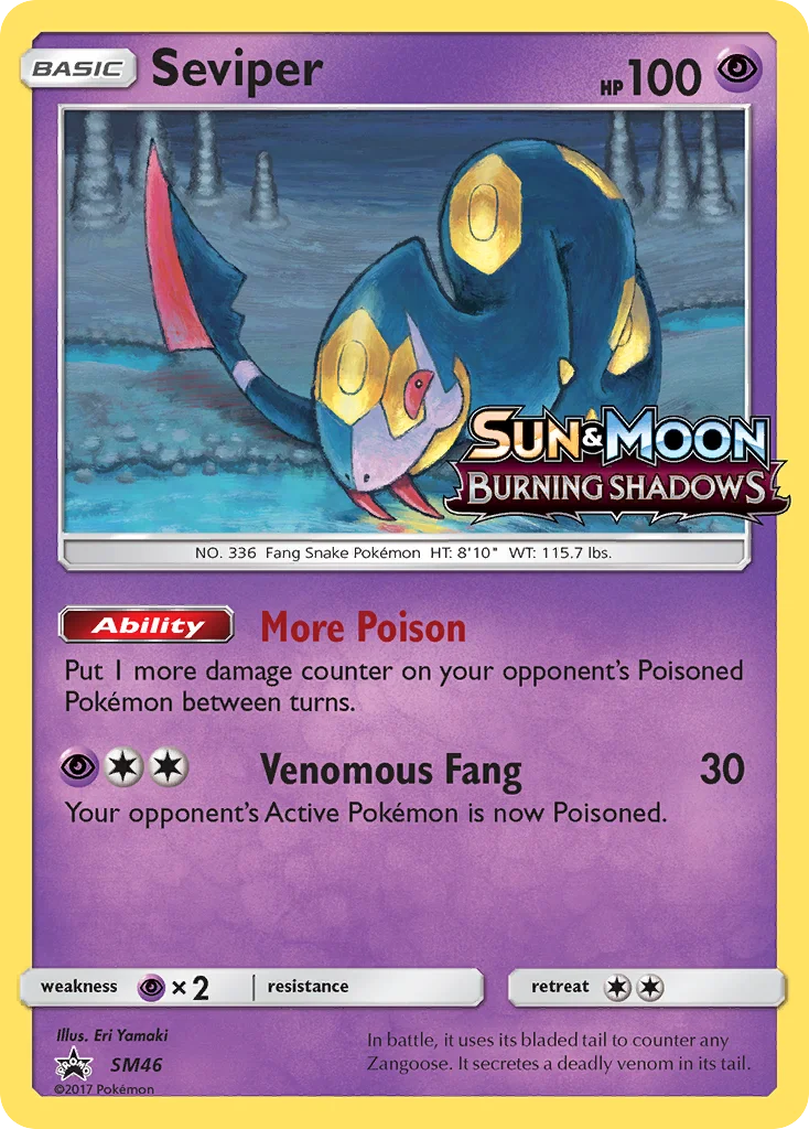 Carte Pokémon Séviper — Promos Soleil et Lune