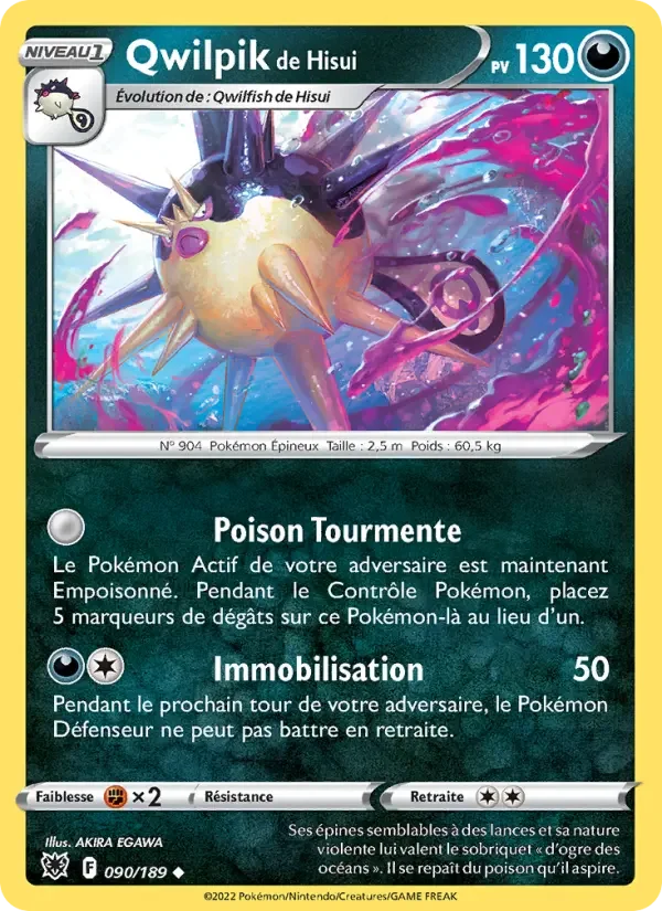 Carte Pokémon Qwilpik de Hisui — Astres Radieux