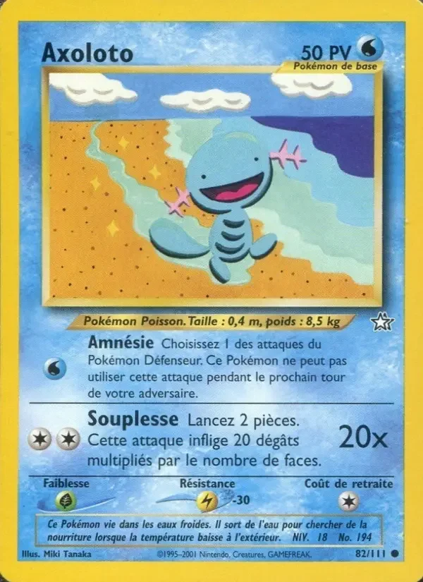 Carte Pokémon Axoloto — Neo Genesis