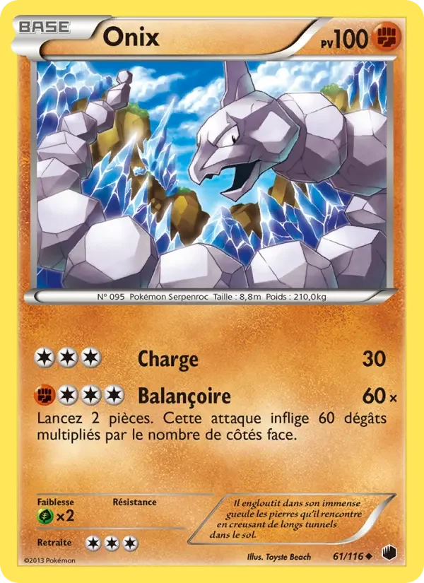 Carte Pokémon Onix — Glaciation Plasma