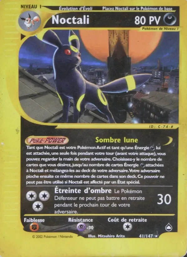 Carte Pokémon Noctali — Aquapolis