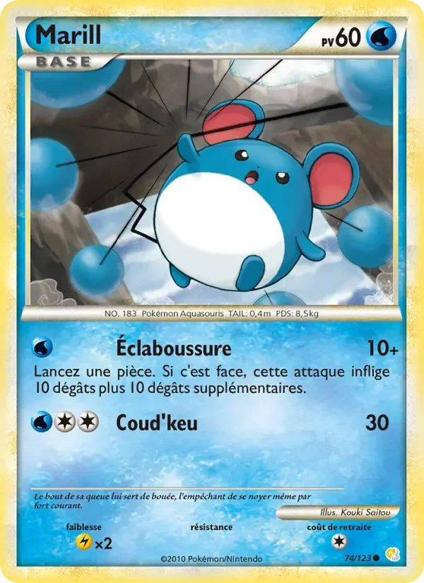 Carte Pokémon Marill — HeartGold SoulSilver