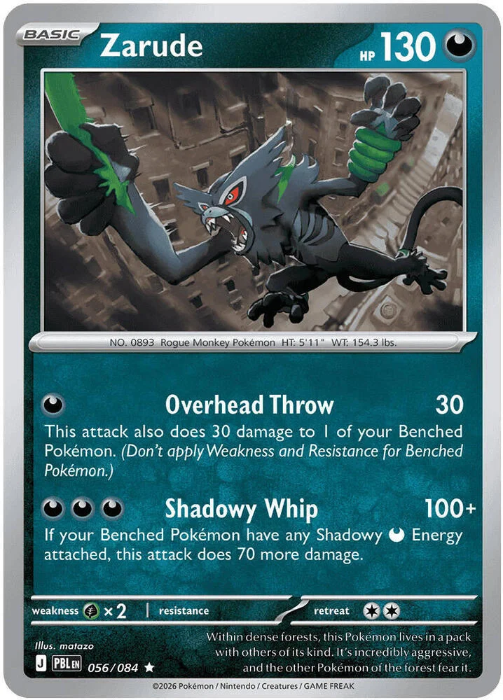 Carte Pokémon Zarude — Nuit Noire