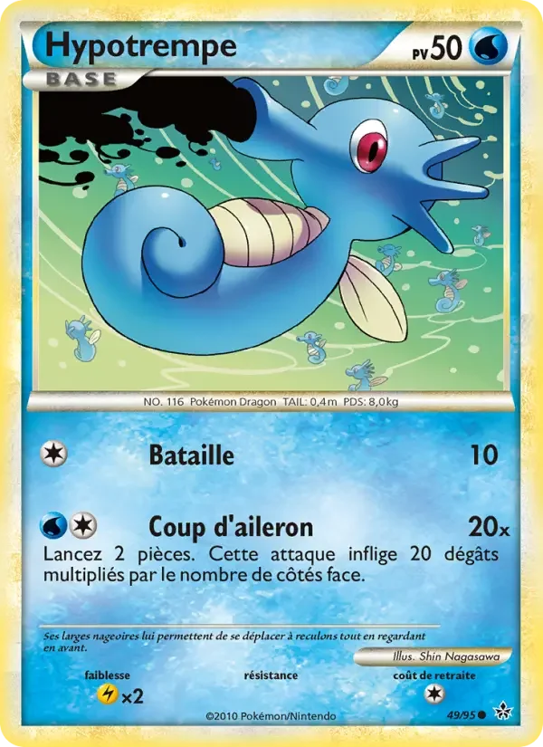 Carte Pokémon Hypotrempe — Déchaînement