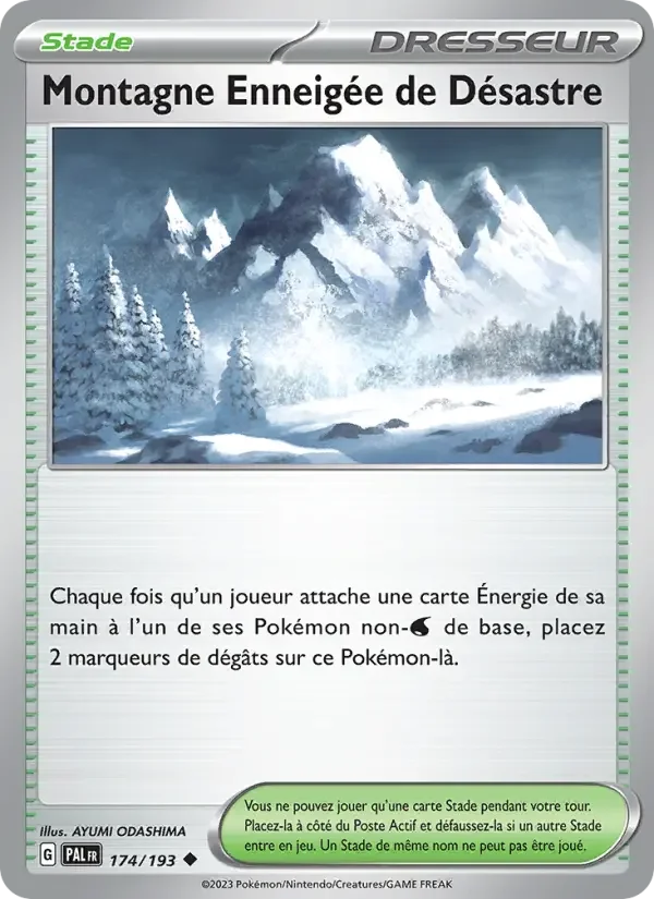 Carte Montagne Enneigée de Désastre